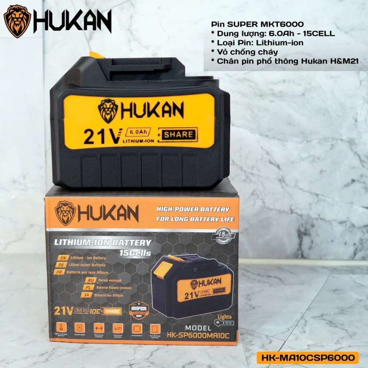 Pin Hukan HK-MKT6000 Super 15cell 6Ah