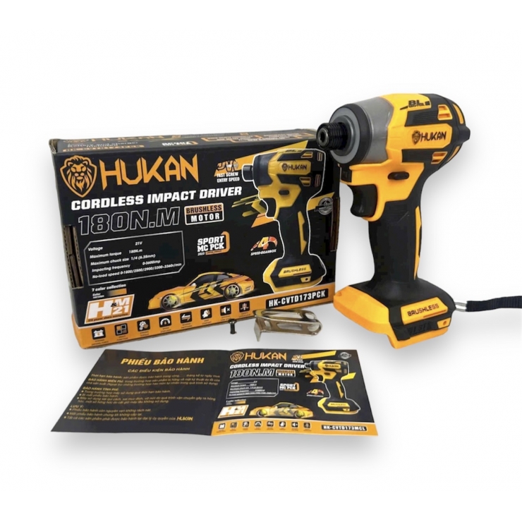 Combo máy chuyên vít Hukan HK-CVTD173PCK 180Nm ( Chưa Pin & Sạc )