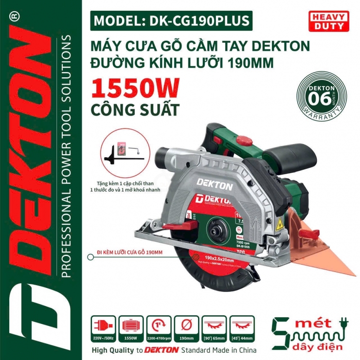 Máy Cưa Gỗ Dekton DK-CG190Plus ( 1500W )