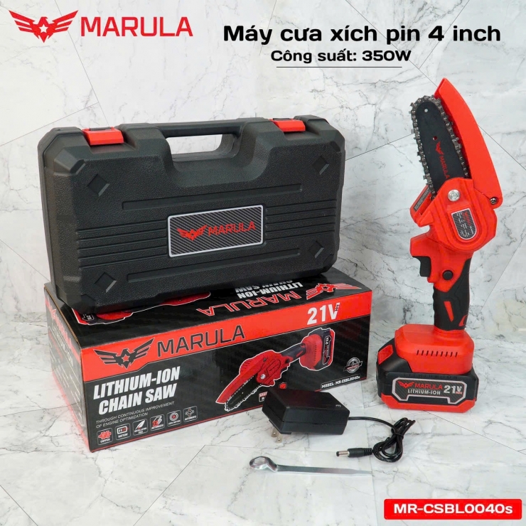 Combo Máy Cưa Xích Dùng Pin Marula MR-CSBL0040S