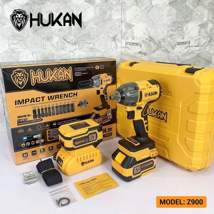 Combo Máy Siết Bulong Pin Hukan HK-Z900