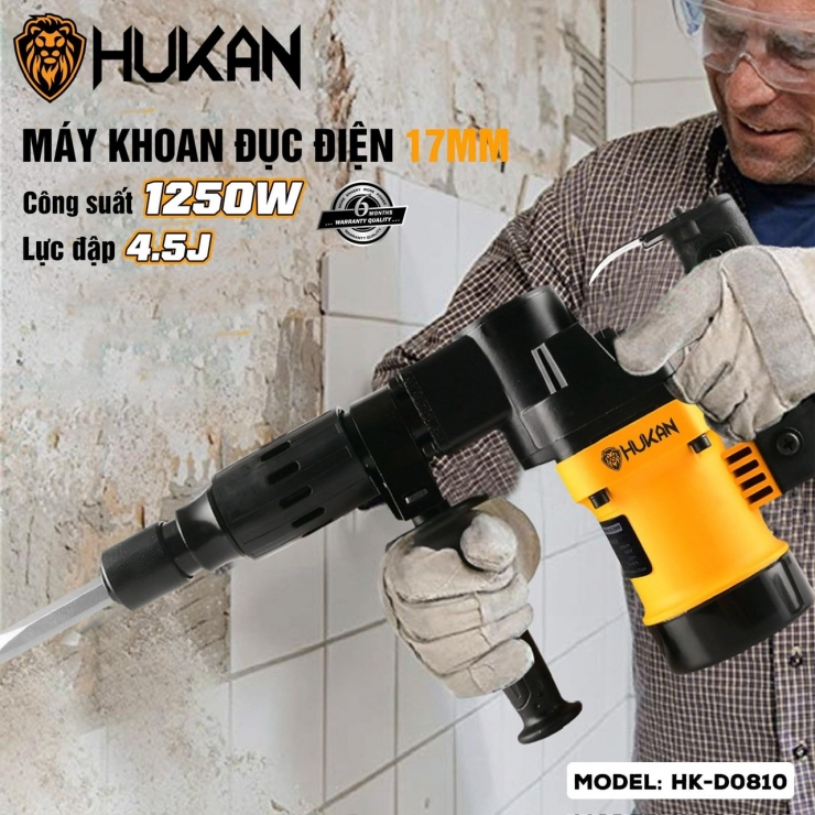 Máy Đục Bê Tông Hukan HK-D0810 1250W