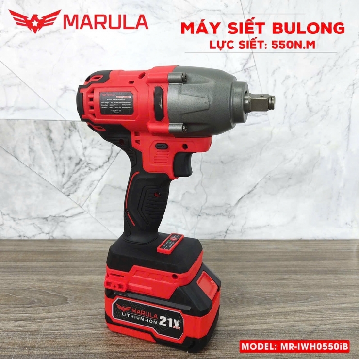 Combo Máy Siết Bulong Pin MARULA MR-IWH0550iB Phụ Kiện