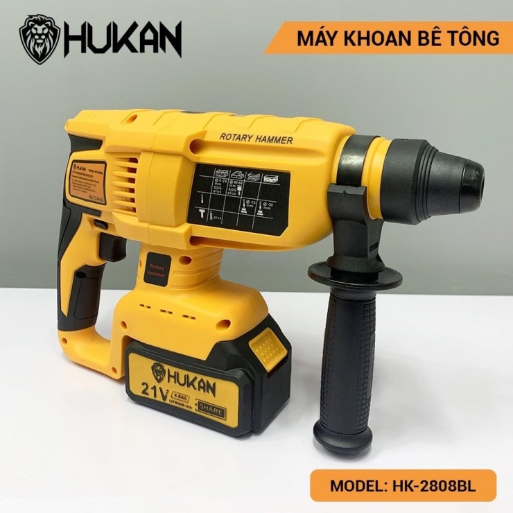 Combo Máy Khoan Bê Tông Pin HuKan HK-2808BL ( 3 Chức Năng )