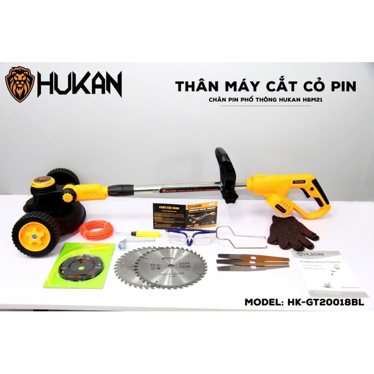 Combo Máy Cắt Cỏ Pin Hukan HK-GT20018BL