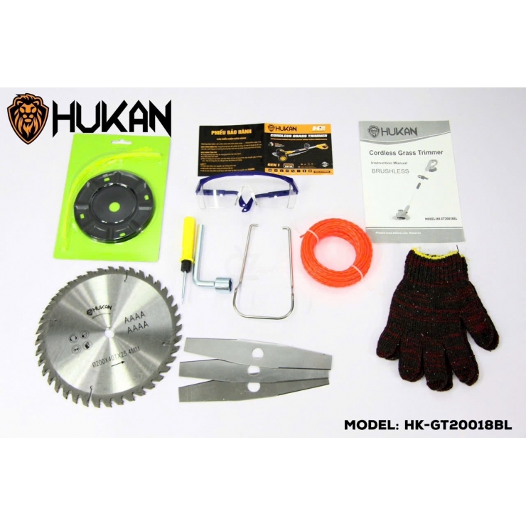 Máy cắt cỏ Pin 21V Hukan GT20018BL Brushless