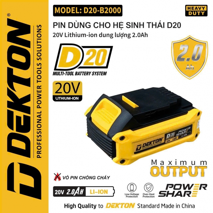 Sạc Dekton 21V-1.8Ah Chân Pin DeWalt D20-C1800