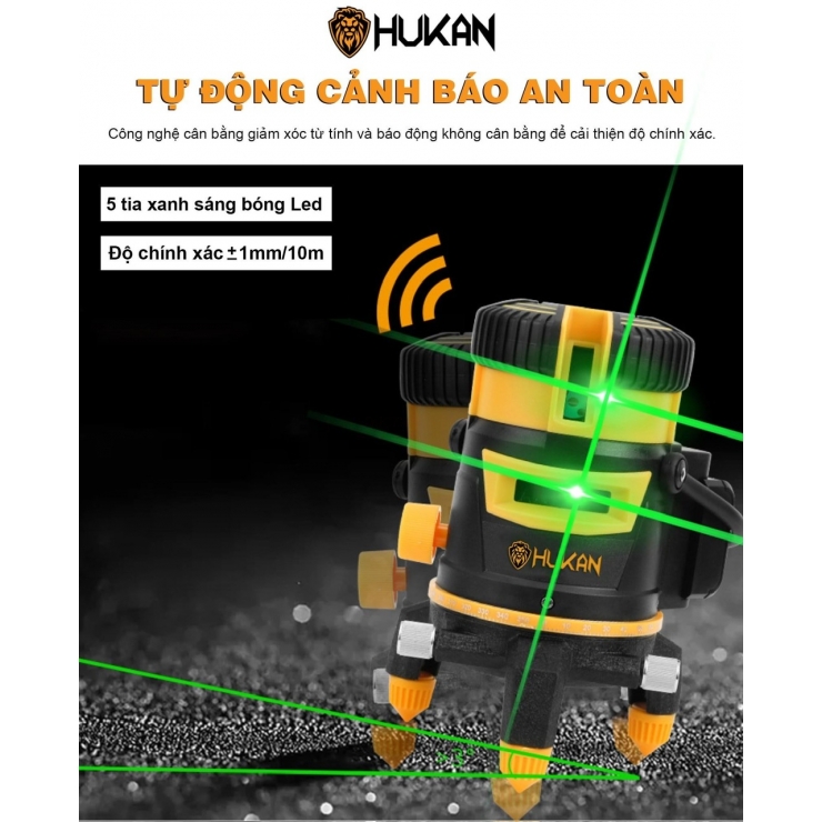 Máy cân bằng Laze 5 tia xanh Hukan HK-T22