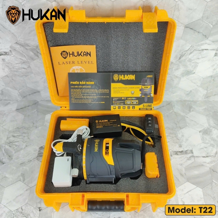 Máy Cân Bằng Laser 5 Tia Xanh Hukan T99