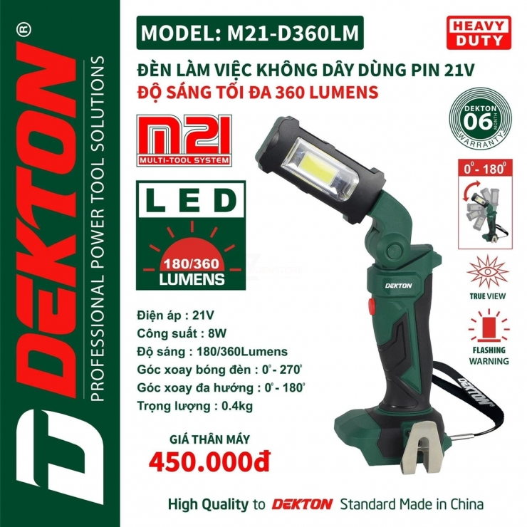 Pin 21V Dekton M21-B7500Plus ( Khuyến Mãi )