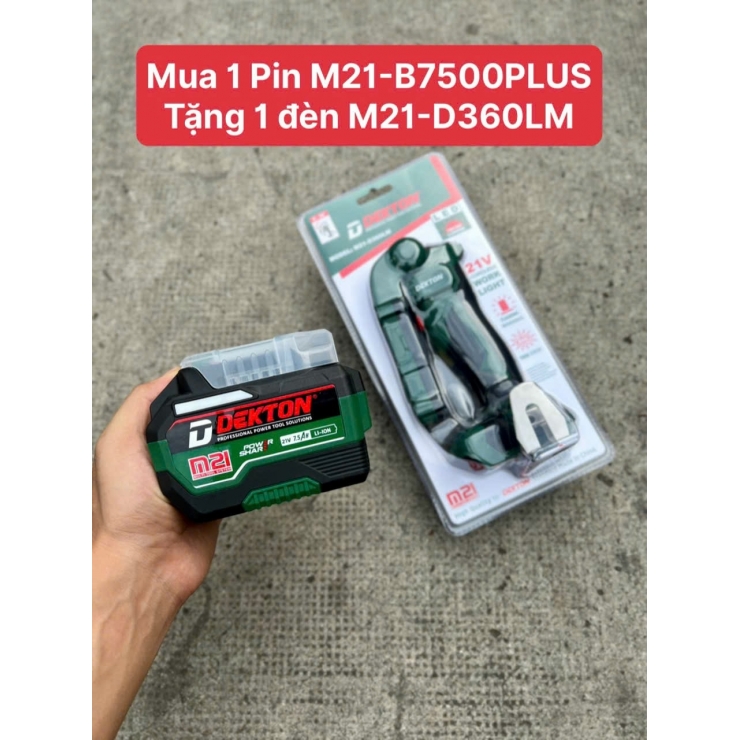 Pin 21V Dekton M21-B7500Plus ( Khuyến Mãi )