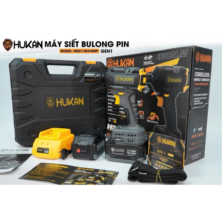 Máy siết bulong Pin 21V Hukan HM21-IW-X4IMP Brushless 