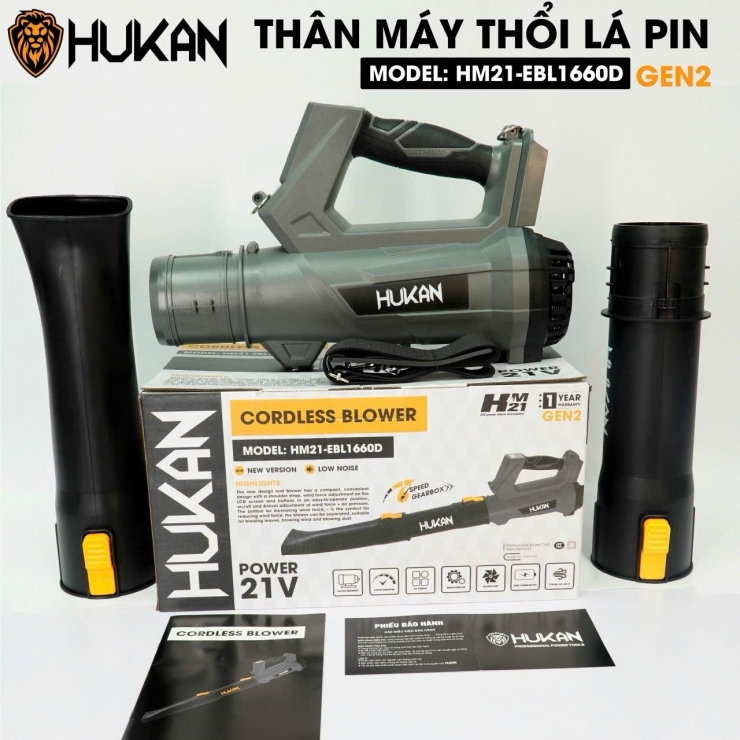 Thân Máy Thổi Lá Lớn Dùng Pin Hukan HM21-EBL1660D ( Chưa Pin & Sạc )