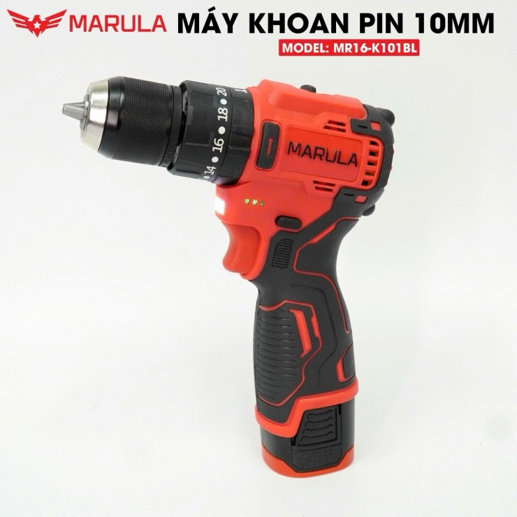Combo Máy Khoan Pin 10mm Marula MR16-K101BL