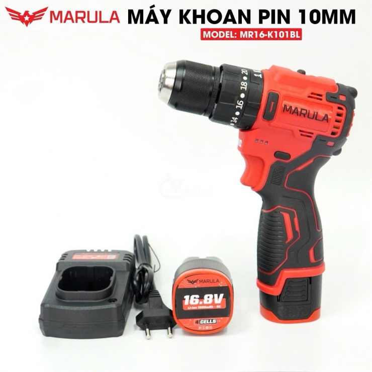 Combo Máy Khoan Pin 10mm Marula MR16-K101BL