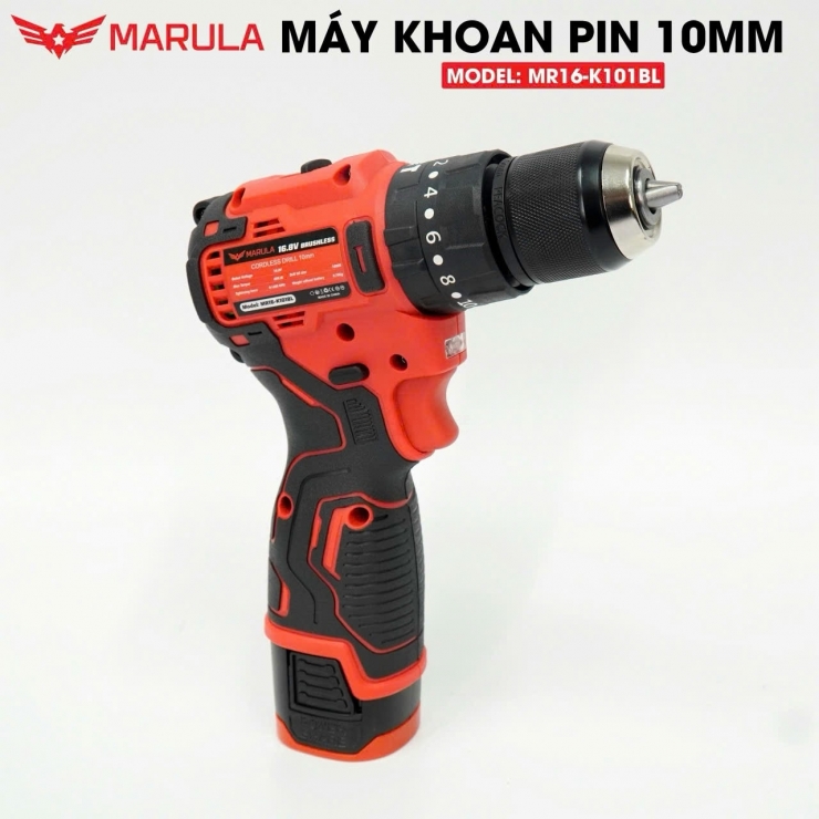 Combo Máy Khoan Pin 10mm Marula MR16-K101BL