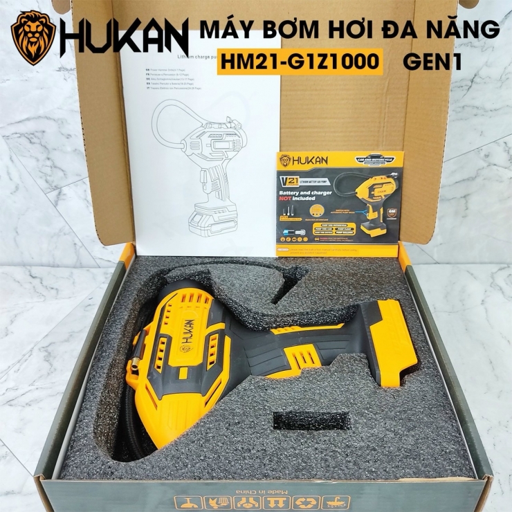 Máy bơm hơi đa năng pin 21V Hukan HM21-G1Z1000