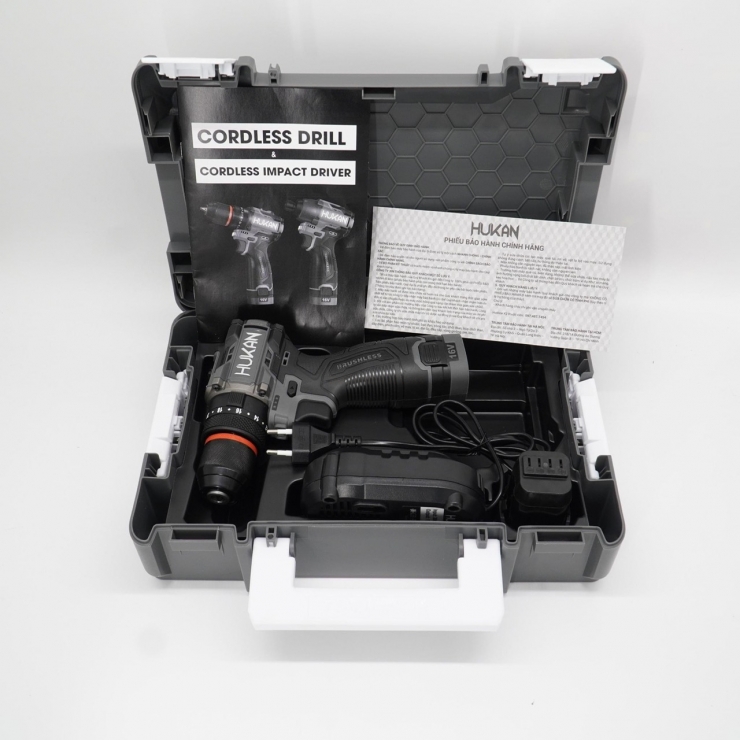 Combo Máy Khoan 10mm Hukan H16-G2CD1612