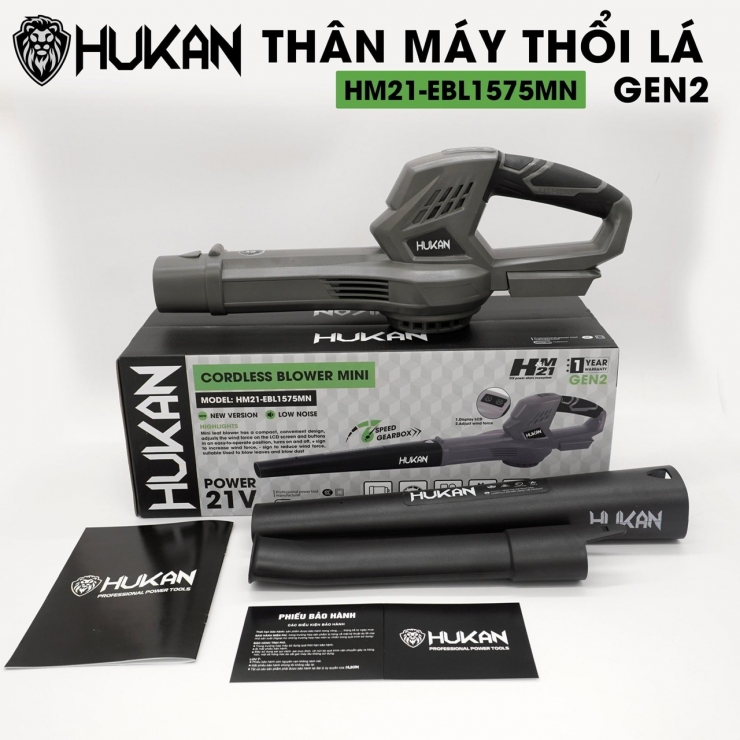 Máy thổi lá Pin 21V Hukan HM21-EBL1575MN