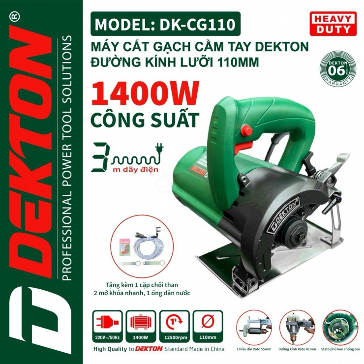 Máy cắt gạch 1400W Dekton DK-CG110