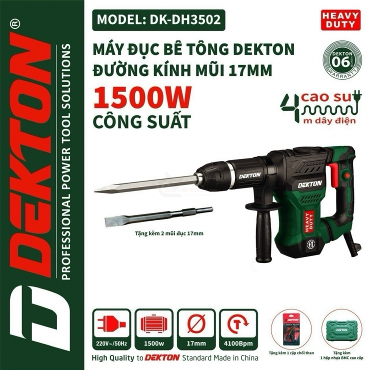 Máy đục 17mm Dekton DK-DH3502PRO