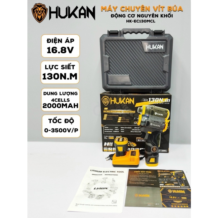 Combo Máy Chuyên Vít Pin Hukan HK-EC130MCL 16.8V
