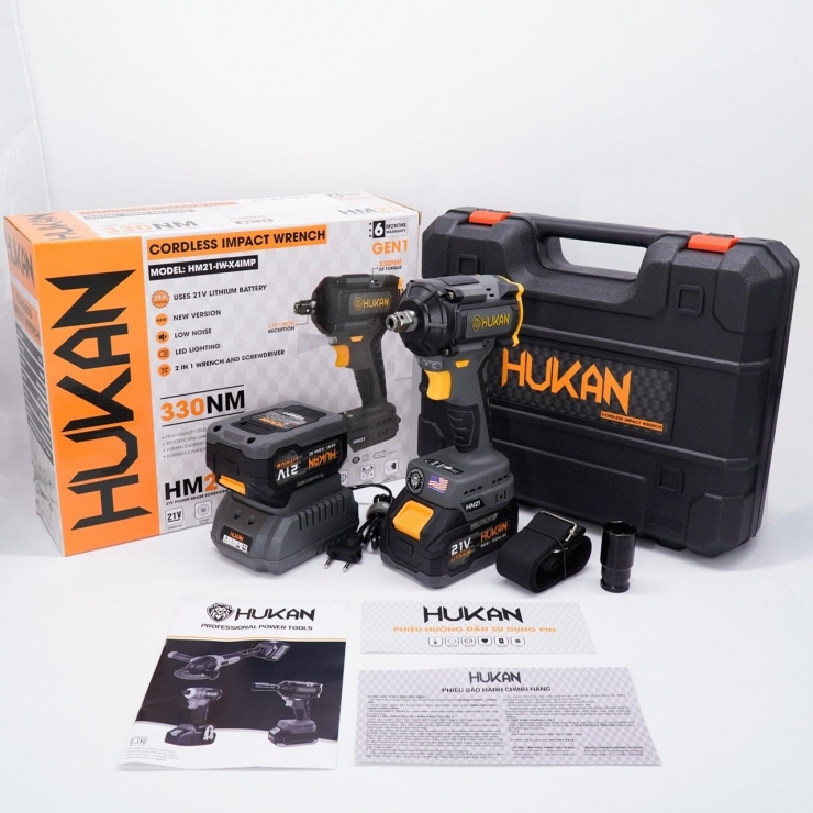 Máy Siết Bulong Pin Hukan HM21-IW-X4IMP ( Pin Mới )