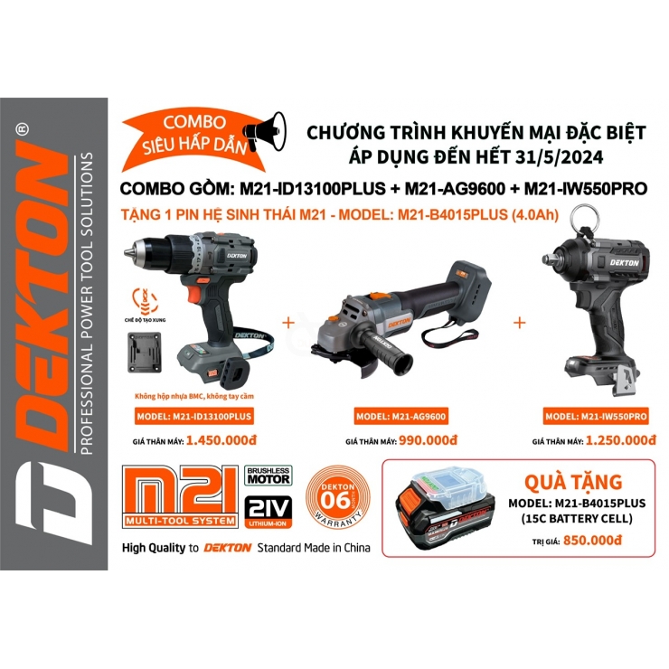 COMBO  M21-RH2602CP + M21-AG9600 + M21-CV250CP ( Tặng Pin Trị Giá 850 K )