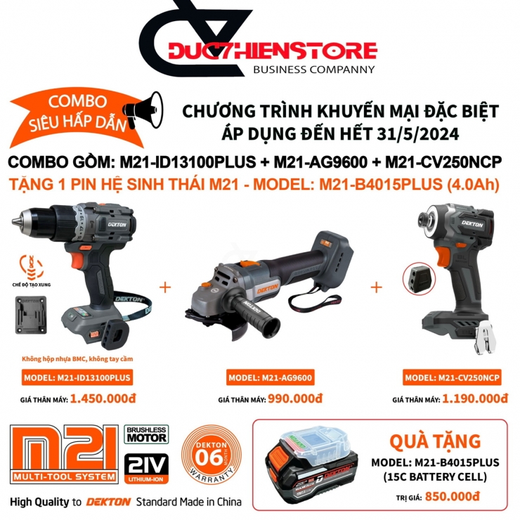 COMBO  M21-RH2602CP + M21-AG9600 + M21-CV250CP ( Tặng Pin Trị Giá 850 K )