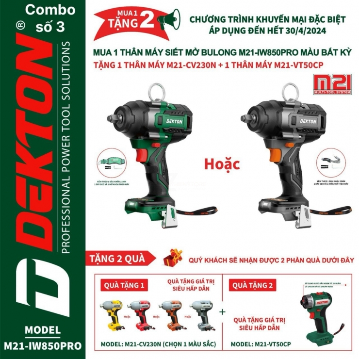 COMBO khuyến Mãi Bulong M21-IW850PRO ( Tặng Thân Giá Trị )