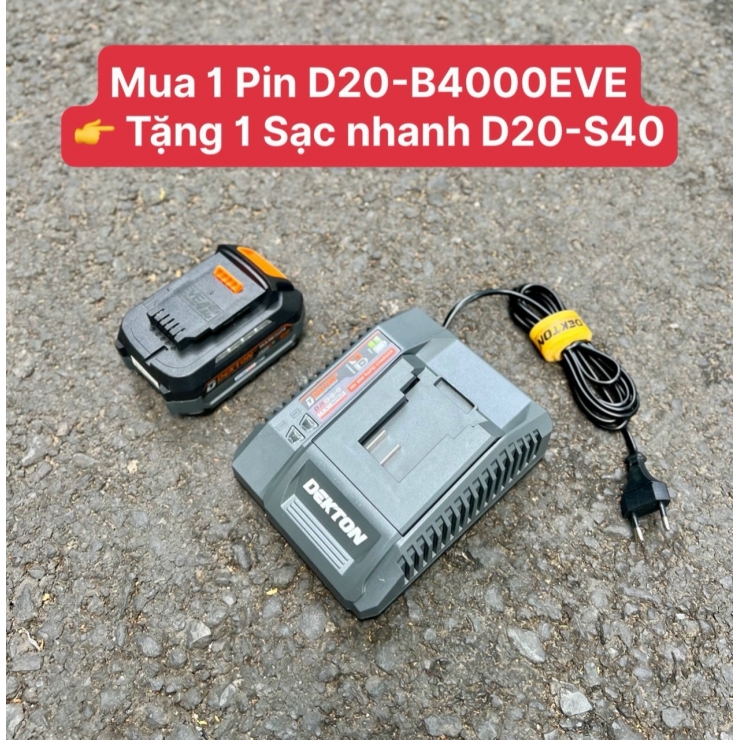 Sạc Nhanh Dekton D20-S40 ( Chân Pin D20 Dewalt )