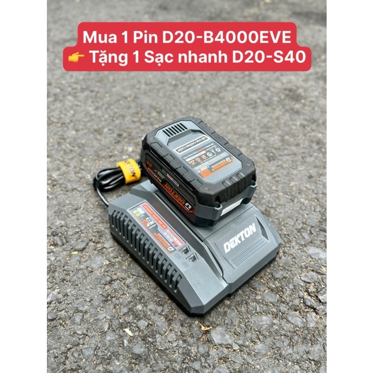 Sạc Nhanh Dekton D20-S40 ( Chân Pin D20 Dewalt )