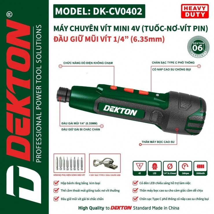 Tô vít Pin mini 4V Dekton DK-CV0402