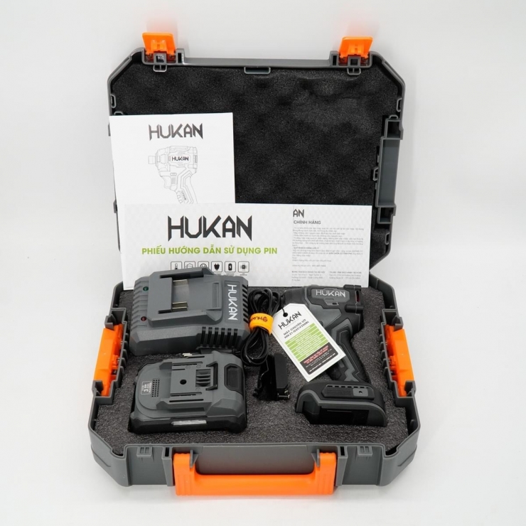 Combo Máy Bắt VÍt Dùng Pin Hukan HM21-G2CV250BL Gen 2