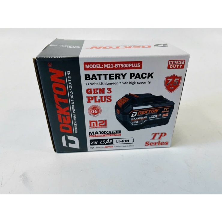 Pin 21V 7.5Ah Dekton M21-B7500PLUS Gen3 Cell TP