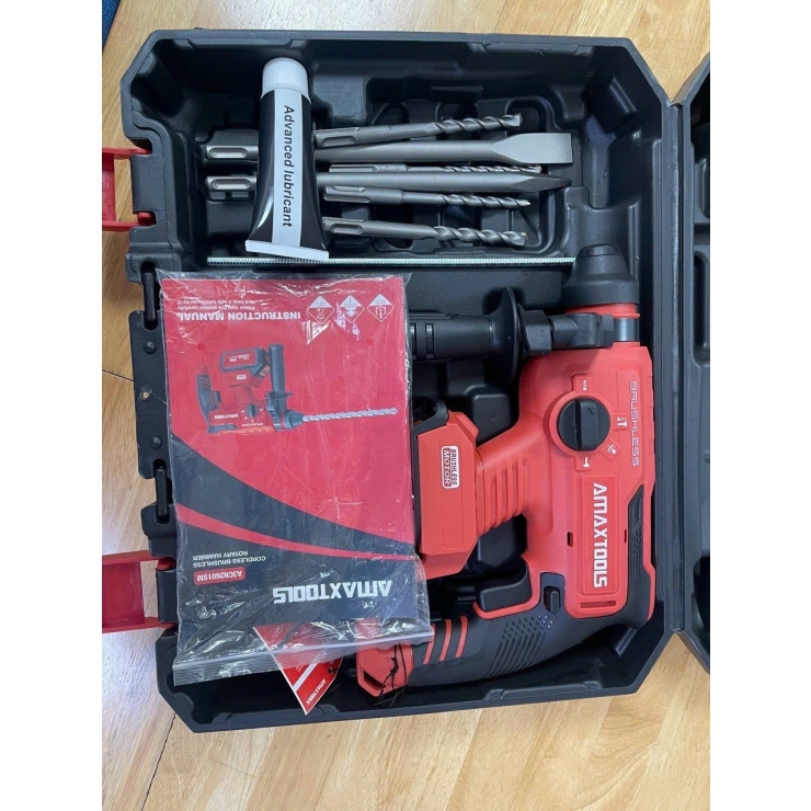 Máy khoan bê tông Pin 21V Amaxtools A3CN2601-SM 3 chức năng