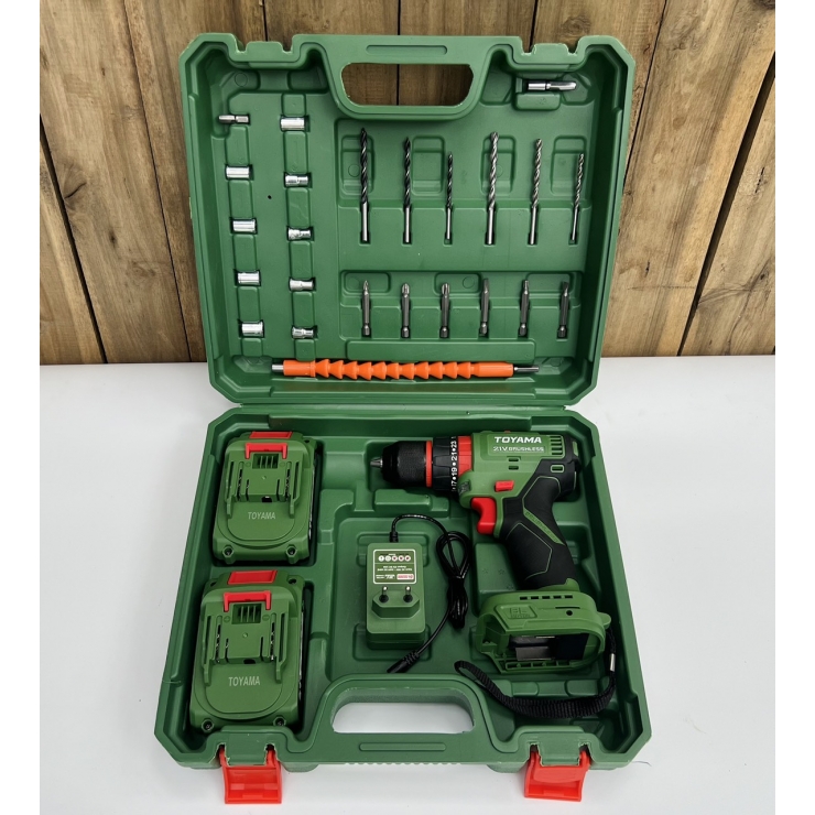 Máy khoan Pin 21V TOYAMA X-5 BL kèm Phụ Kiện