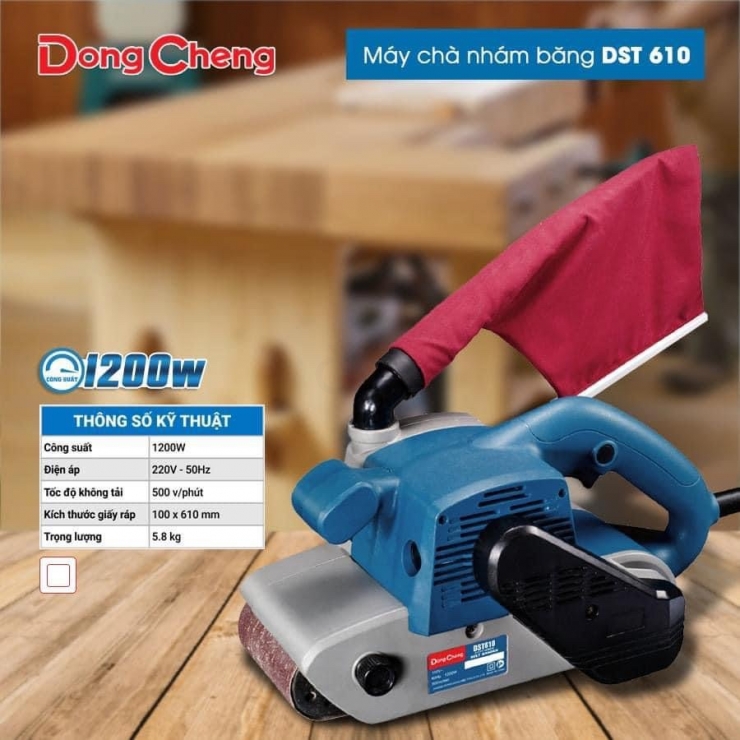 Máy chà nhám băng 1200W Dongcheng DST610
