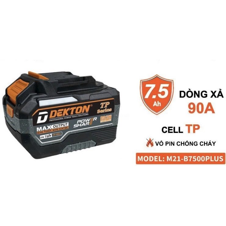 Pin 21V 7.5Ah Dekton M21-B7500PLUS Gen3 Cell TP