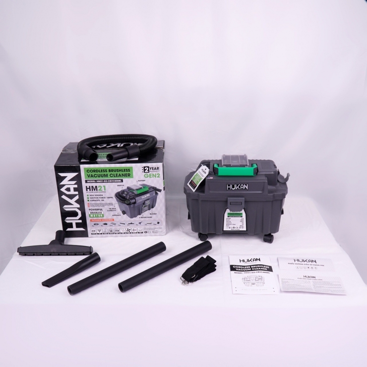 Máy hút bụi Pin 21V Hukan HM21-G2-CBVC808BL ( Hút Nước & Khô )