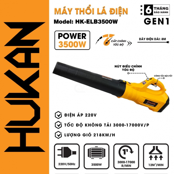 Máy Thổi Lá Hukan HK-ELB3500W