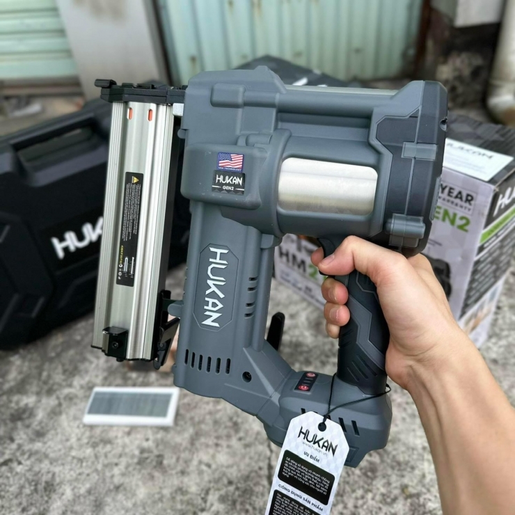 Máy bắn đinh dùng pin Hukan HM21-G2-SBD113BL ( đinh thẳng & đinh U )