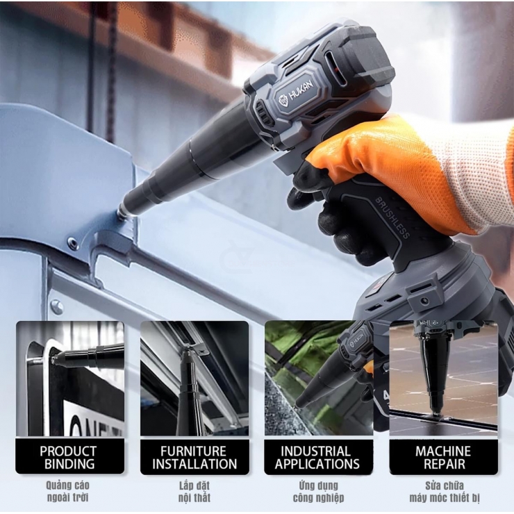 Thân máy rút rive dùng pin Hukan HM21-LRG0380L ( Chưa Pin & Sạc )