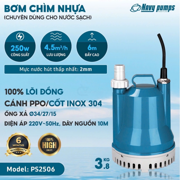 Máy bơm chim Navy PS2506 250W