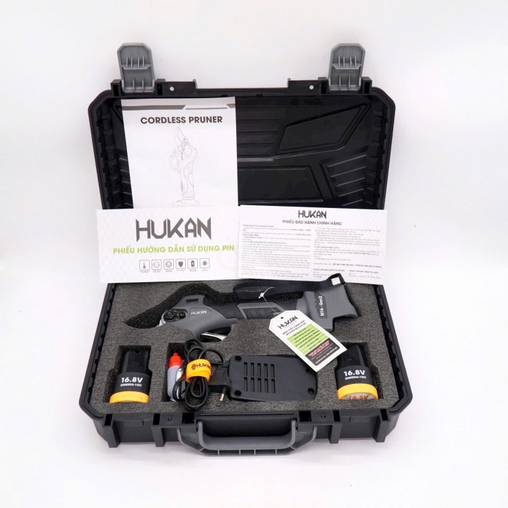 Combo kéo cắt cành Pin 16.8V Hukan M16-G2-KCC3130 Gen 2