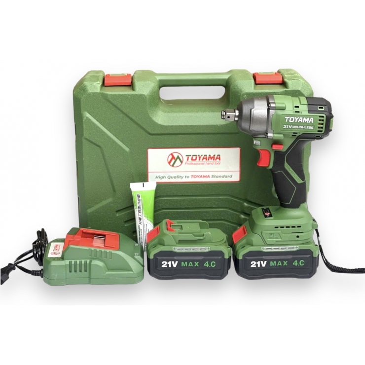 Máy siết bulong Pin 21V Toyama B450N Brushless ( kèm phụ kiện )