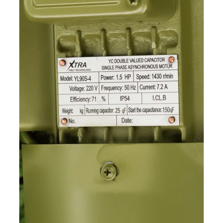 Motor Điện 1 pha 1.5Hp XTRA YL90S-4 ( 220V - 1.1Kw  )