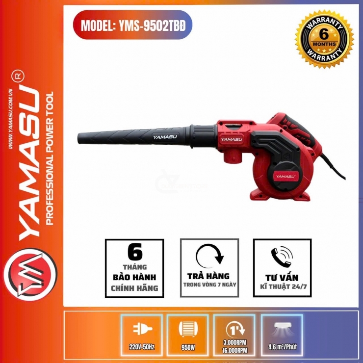 Máy Thổi và Hút Bụi Điện YAMASU YMS-9502TBD 950W