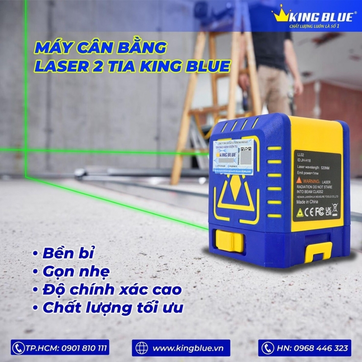 Máy Cân Bằng Laser 2 tia xanh Kingblue KB-02X
