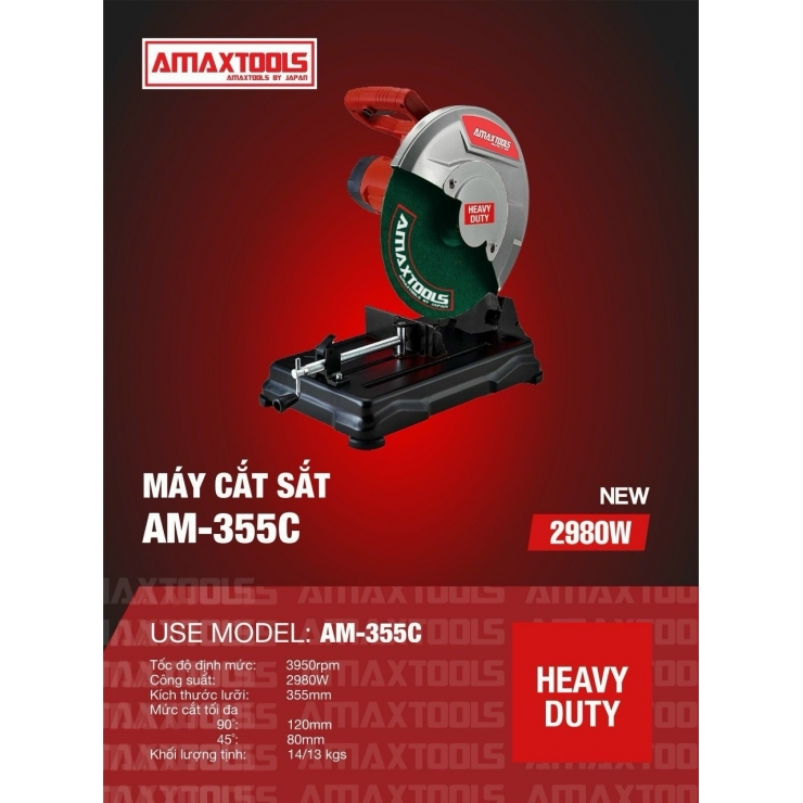 Máy cắt sắt 2950W Amaxtools AM-355C